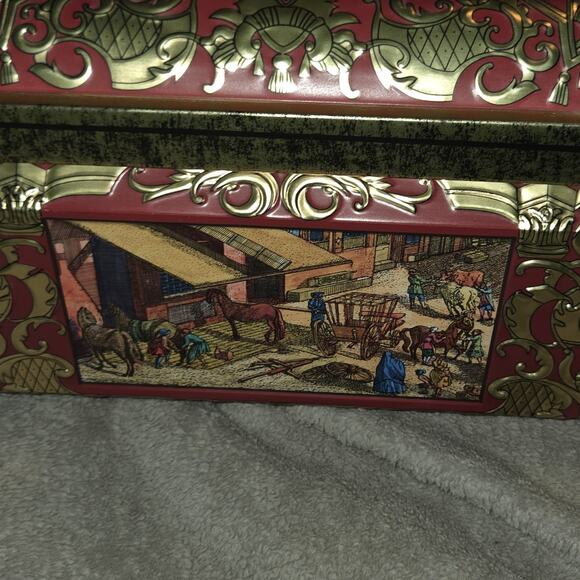 1984 E Otto Schmidt Lebkuchen Large Biscuit Cookie Tin Box West Germany - Picture 8 of 16